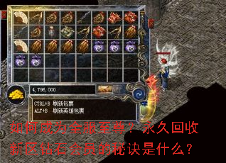 如何成为全服至尊?永久回收新区钻石会员的秘诀是什么? 如何成为全服至尊?永久回收新区钻石会员的秘诀是什么?