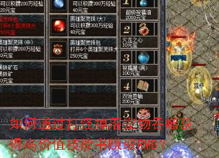 如何通过打怪掉落宠物吞噬获得高价值技能书赚取RMB? 如何通过打怪掉落宠物吞噬获得高价值技能书赚取RMB?