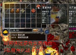 如何快速提升变态传奇3私服角色战斗力? 如何快速提升变态传奇3私服角色战斗力?