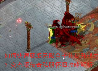 如何快速获取无限金子并提升战力?变态版传奇私服怀旧攻略解析 如何快速获取无限金子并提升战力?变态版传奇私服怀旧攻略解析