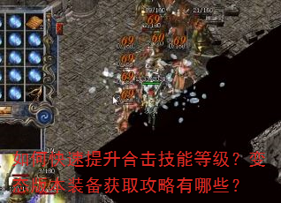 如何快速提升合击技能等级?变态版本装备获取攻略有哪些? 如何快速提升合击技能等级?变态版本装备获取攻略有哪些?