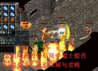变态网通传奇私服中道士能否召唤骨龙?技能详解与攻略 变态网通传奇私服中道士能否召唤骨龙?技能详解与攻略
