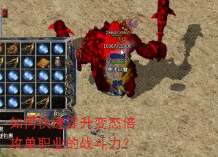 如何快速提升变态倍攻单职业的战斗力? 如何快速提升变态倍攻单职业的战斗力?