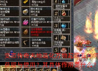 变态传奇天地造化万物起源石如何获取与使用?其具体作用是什么? 变态传奇天地造化万物起源石如何获取与使用?其具体作用是什么?