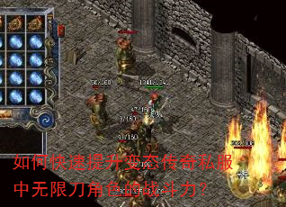 如何快速提升变态传奇私服中无限刀角色的战斗力? 如何快速提升变态传奇私服中无限刀角色的战斗力?