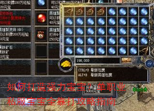 如何打造强力宝宝?单职业私服宝宝全靠打攻略指南 如何打造强力宝宝?单职业私服宝宝全靠打攻略指南